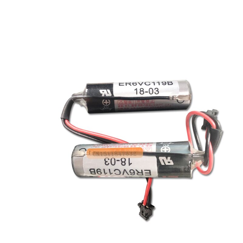 2 pz/lotto 100% Nuovo Originale Per TOSHIBA ER6V ER6VC119B 3.6V 2000mAh PLC Batteria Con Il Nero Spina Libera Il Trasporto