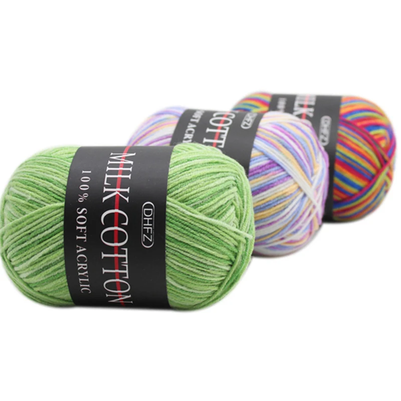 2pcs Yarn for Crochet Tshirt Yarn Fil De Coton Pour Le Crochet Colorful Fancy Yarn Tufting Lana