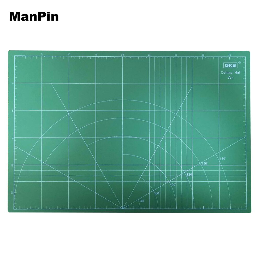 GKS A3 PVC Cutting Mat Cutting Pad Patchwork Tools Handcraft Manual DIY Cutting Board Double-sided Five Layers White Core 3mm: Default Title