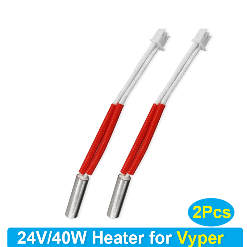 3D Printer Heater for Anycubic Vyper Hotend Cartridge Heater 24V 40W 3D Printer Hotend Heating Part: 2Pcs