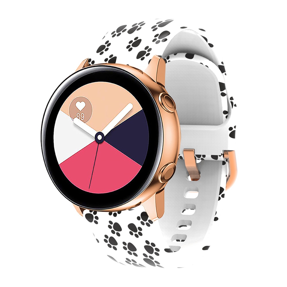 20mm Siliconen Horlogeband - Bloemenprint Band voor Samsung Galaxy Watch 42mm Gear Sport S2