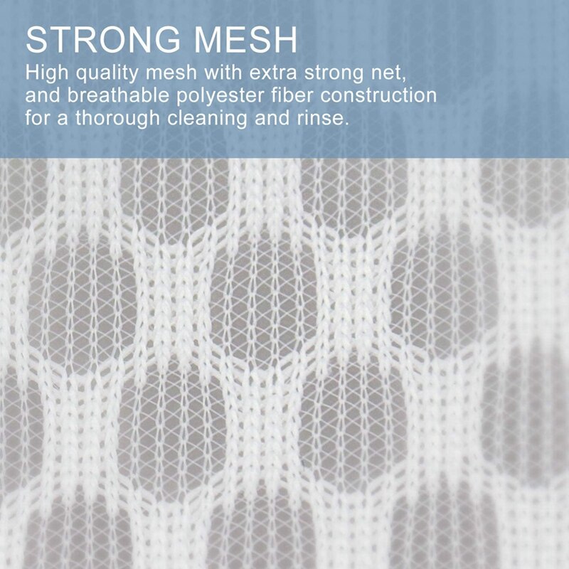 5Pcs Duurzaam Honingraat Mesh Waszakken Voor Fijne, Zware Netto Stof Herbruikbare Waszak, reizen Opbergtas