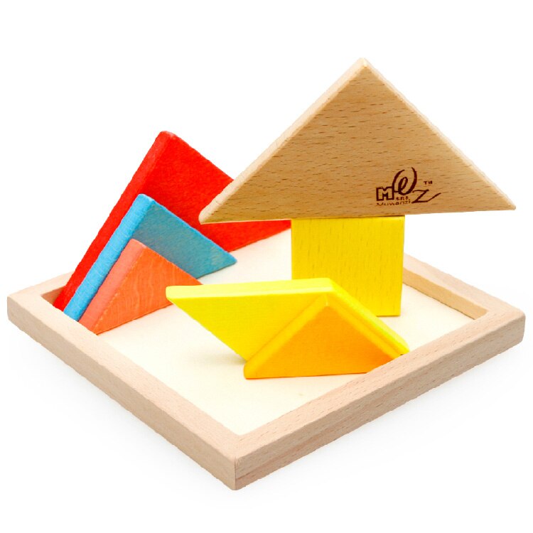 houten baby puzzel speelgoed 3y boven Tangram