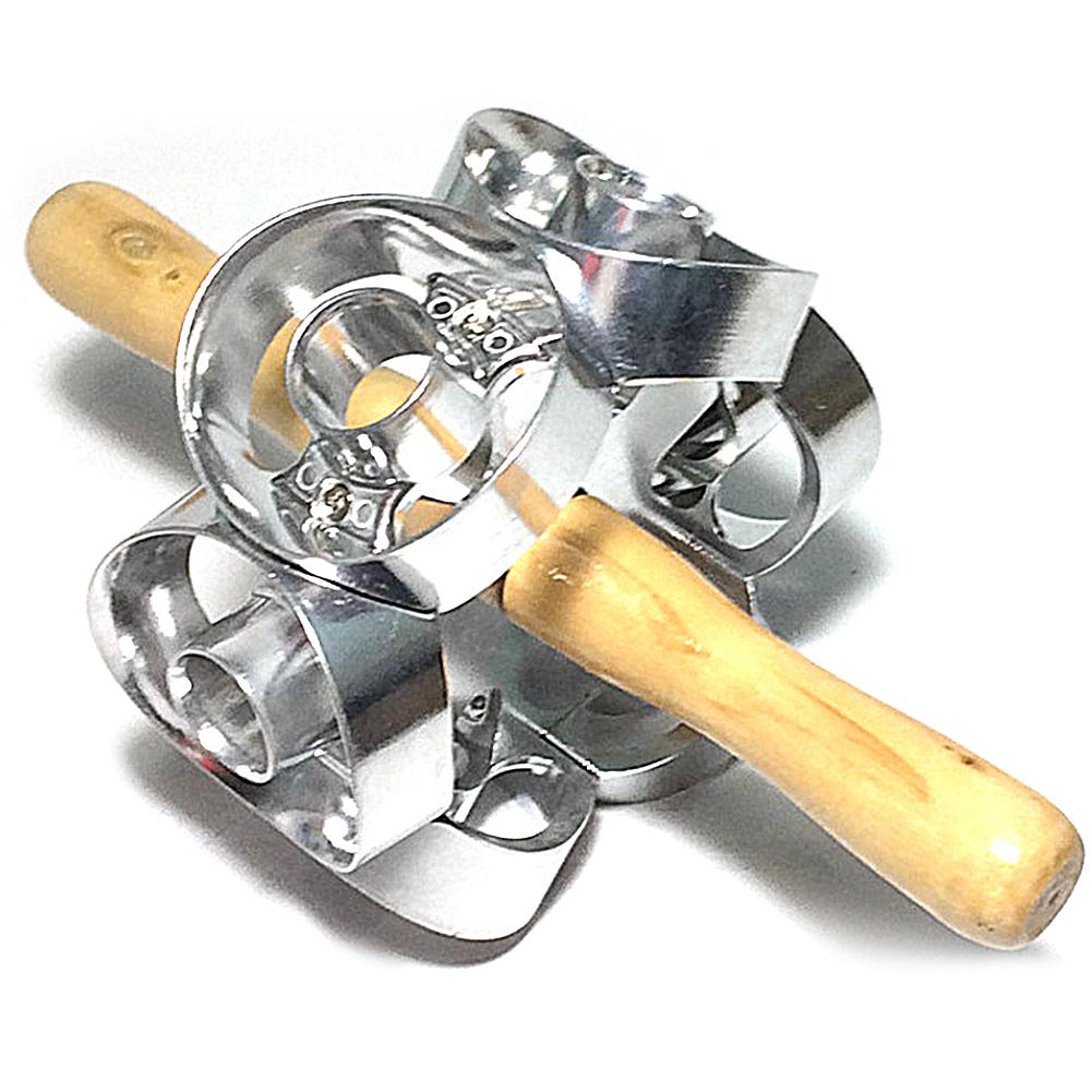 Cortador de rosquillas giratorio, molde de pastelería, rodillo de Metal para hornear, herramientas de cocina, molde de acero inoxidable de amplia aplicación