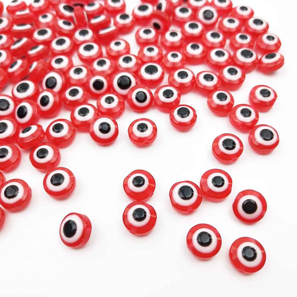 50pcs/Lot 8mm Diy Eye Beads Oval Shape Spacer Beads Stripe Resin Spacer Beads For Jewelry Making Bracelet Necklace Charms: 5