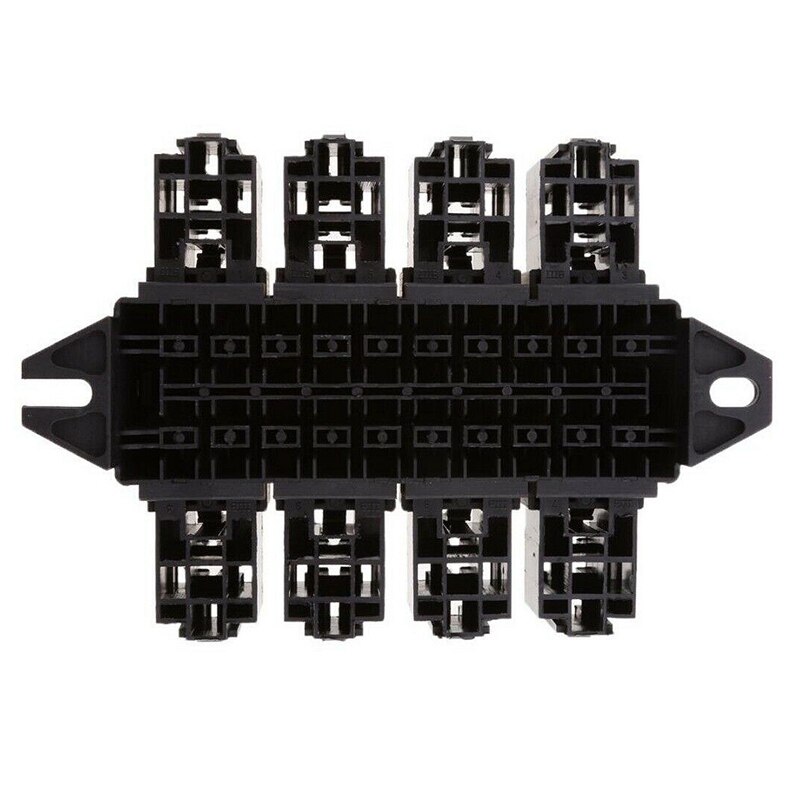 Black Car 20-Way Blade Fuse Holder 8-Way Relay Socket Fusebox Distribution Block Circuit Breaker Automotive Relay Fuse Holde