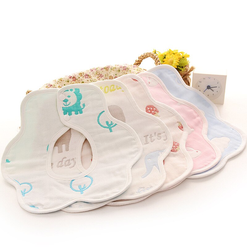 Bebê babadores bonito dos desenhos animados padrão da criança do bebê à prova dwaterproof água saliva toalha de algodão ajuste 0-3 anos de idade infantil arroto panos alimentação