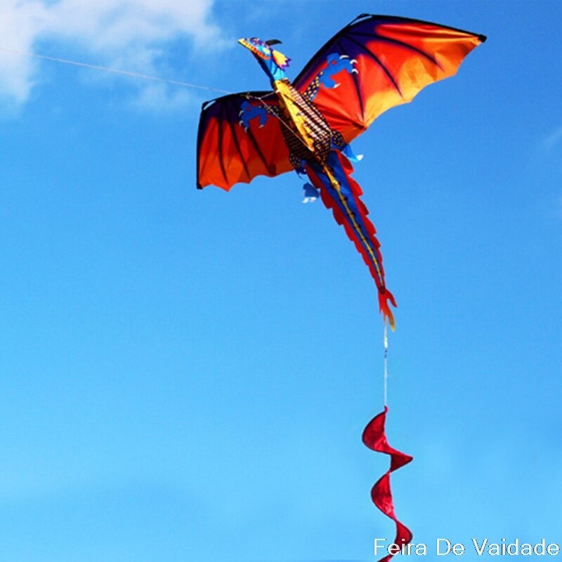 3D Dragon Kite Met Staart Vliegers Voor Volwassen Vliegers Vliegen Outdoor 100M Kite Lijn