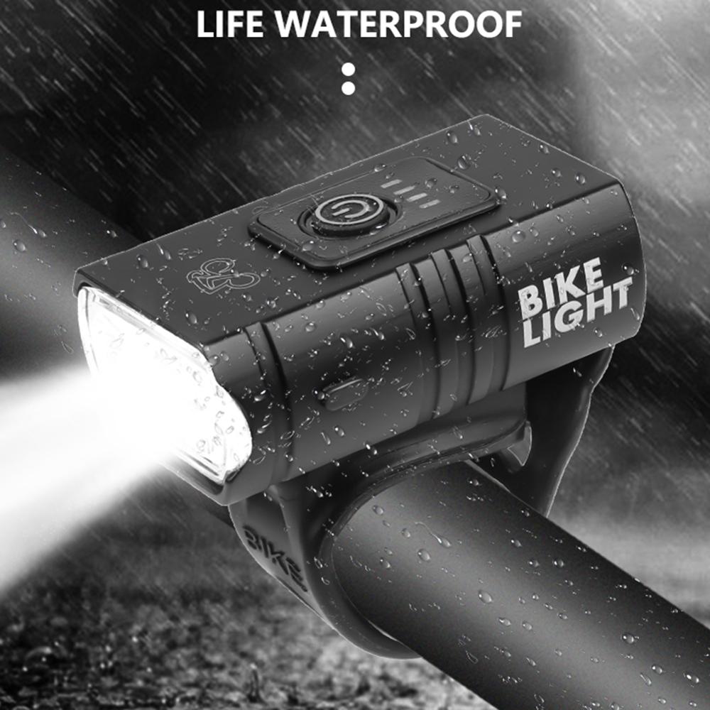Luz LED T6 para bicicleta de montaña y carretera, linterna frontal, equipo de ciclismo, 10W, 800 lúmenes, recargable vía USB