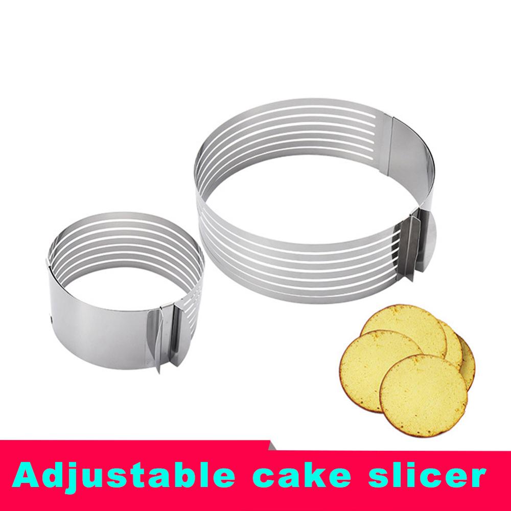 Adjustable Cake Layered Cutter Slicer Stainless Steel DIY Round Bread Cake Mould Tool Kitchen Baking Accessories