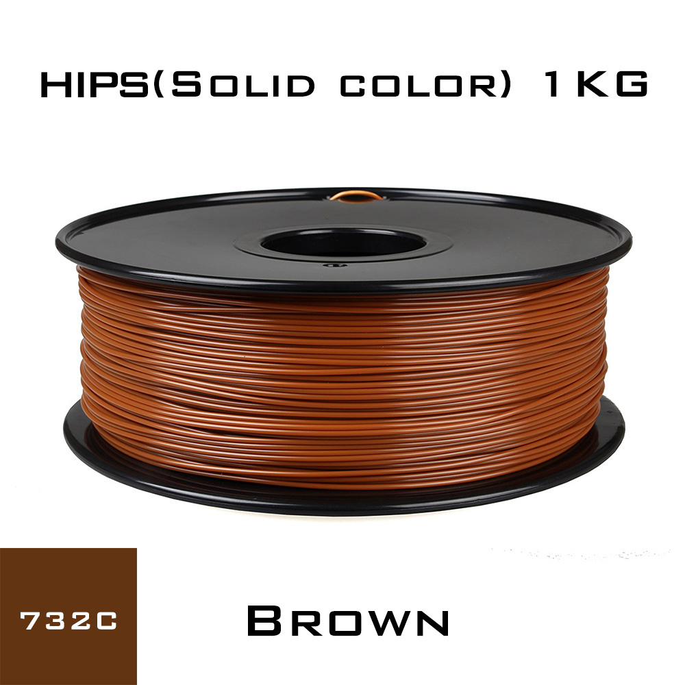 3dsway-filamento HIPS de plástico para impresora 3D, Material Reprap Makerbot de , 1,75mm, 1kg: HIPS 1.75 Brown
