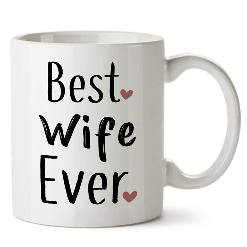 Couple Mug Ceramic Coffee Cup For Wife Husband Wedding Anniversary 350ml Coffee Mug Wife Cup