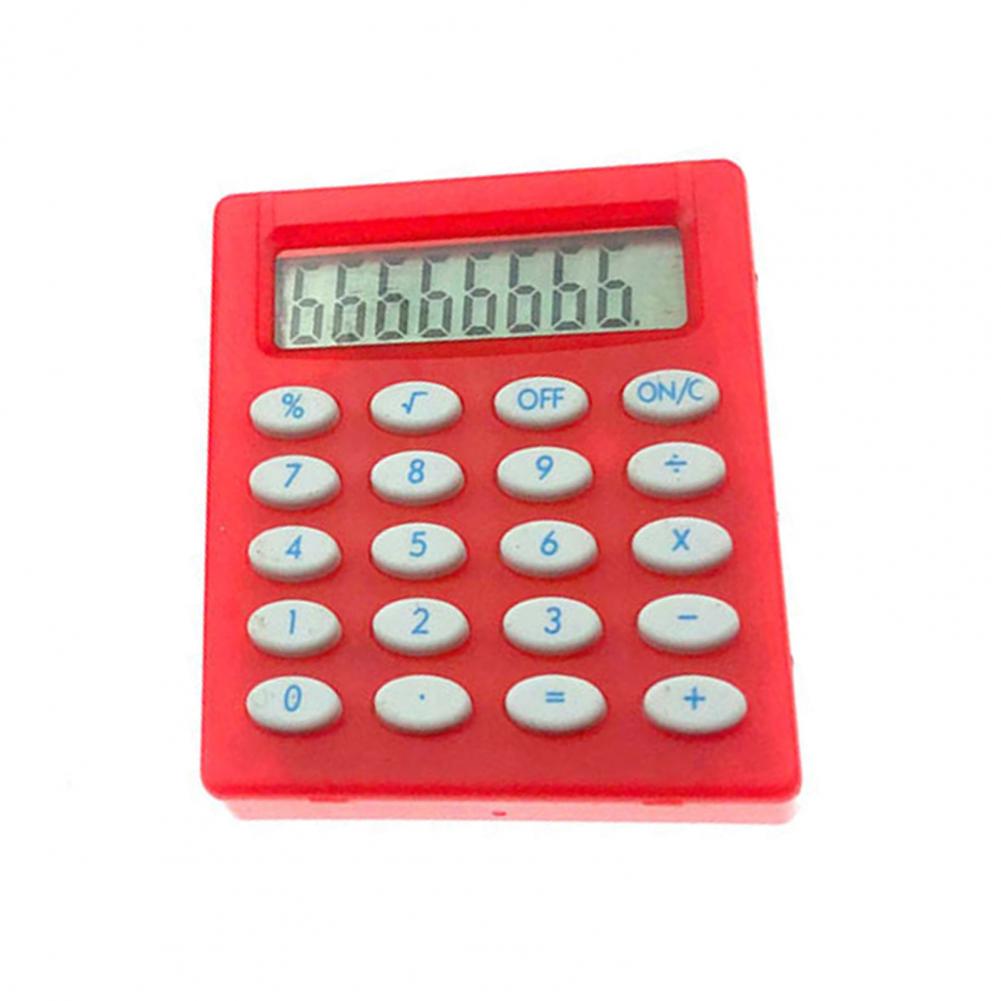 Handheld Electronic Calculator 8-Digit Large LCD Display Pocket Calculator Student Electronic Handheld Calculator калькулятор: Red