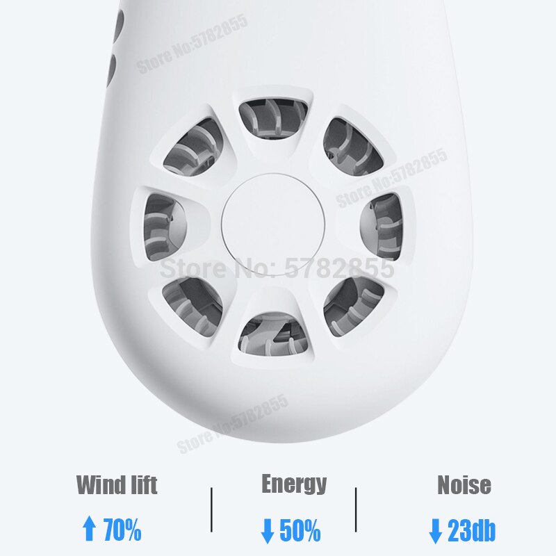 Mini USB Portable Electric fan Neck With Rechargeable Battery Wearable Fan handheld Mobile Air Cooler Conditioner for Room