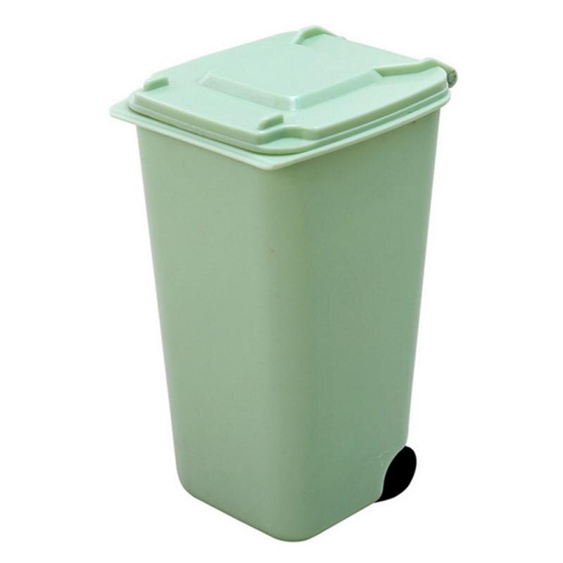 Mini cubo de basura con ruedas para el hogar y la Oficina, cubo de plástico de escritorio, cubo de basura, Mini cubos de basura, tijeras pequeñas, lápiz: 03