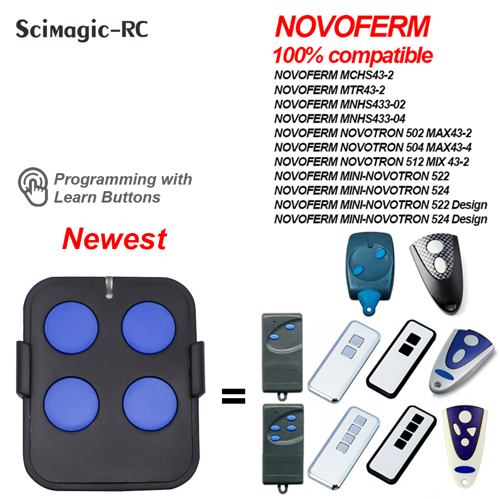 NOVOFERM NOVOTRON TORMATIC Garagentor-Fernbedienung 502 MAX43-2 504 MAX43-4 512 mischen 43-2 433,92 MHz Handsender