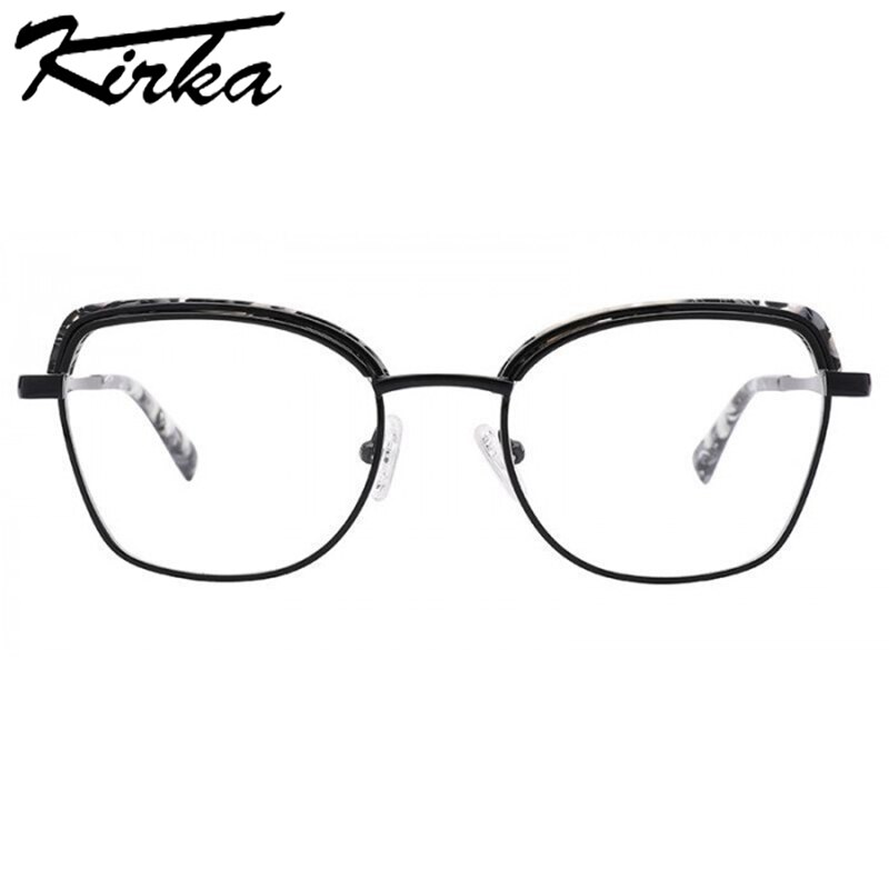Kirka Runde Brille Rahmen handgefertigt Brillen Männer Jahrgang Frau Metall Gläser Computer Optik Frauen Photochrome Brillen Rahmen: MW6002 C1