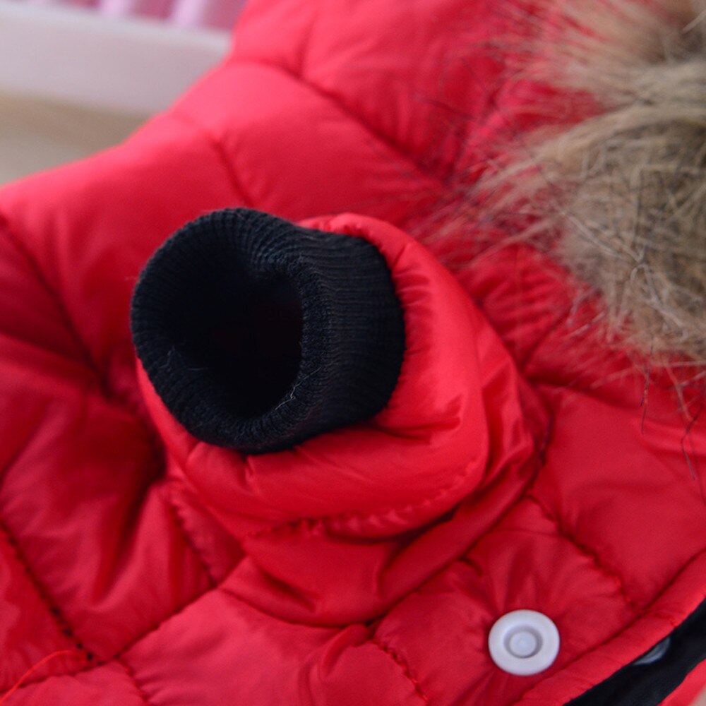 Hond Warme Beneden Katoen Gewatteerde jas Kostuum Puppy Winter Kleedt Hoodie Jassen Huisdier donsjack katoen * 5