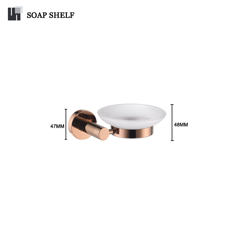 Rose Gold Wall Mounted Bathrobe Hook Paper Towel Holder Towel Ring Towel Rack Cup Holder Toilet Brush Bathroom Accessories: Brown