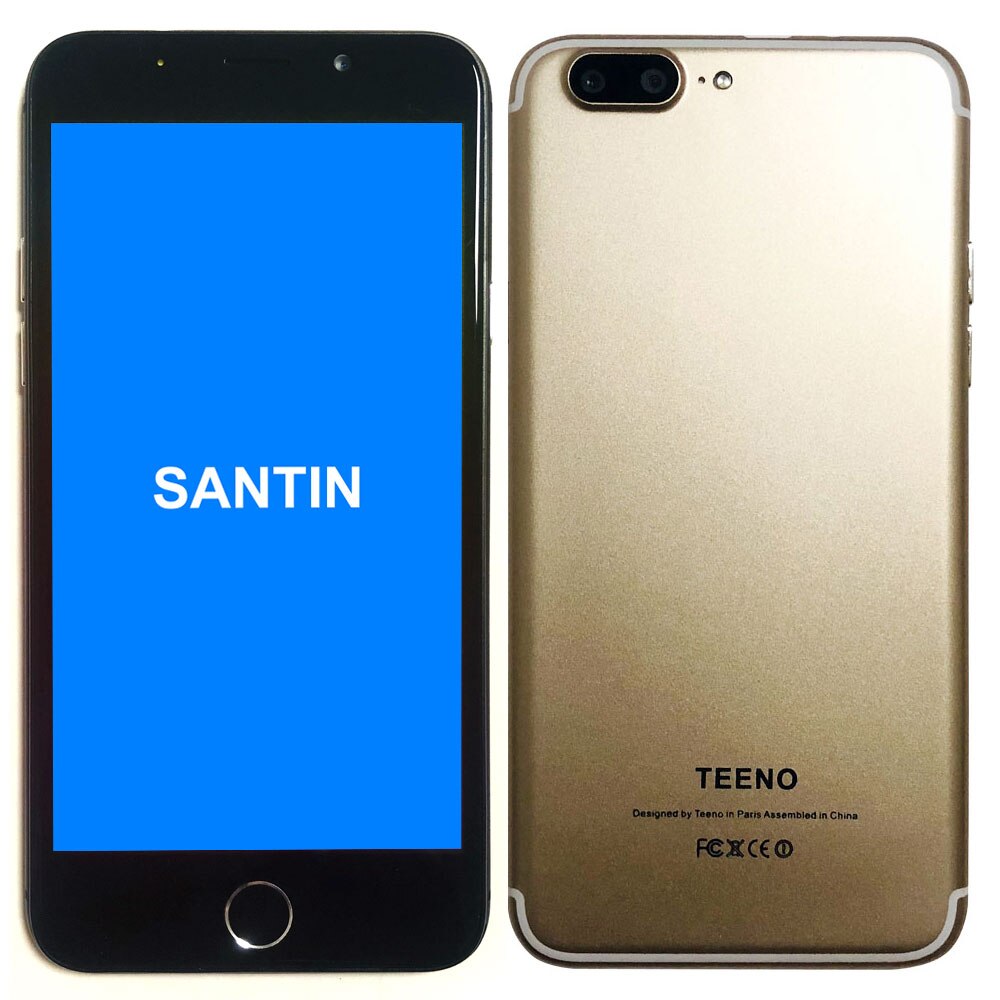 MTK6580 Quad Core SANTIN TEENO 5.5" HD Screen 2500mAh Smartphone 1GB RAM 8GB ROM WCDMA 3G Smartphone Dual Sim Mobile Phone