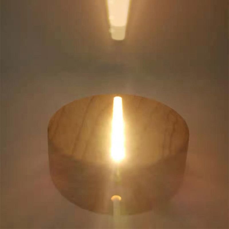 Handmade Resin Art Wood LED Light Dispaly Base Crystal Glass Resin Art Ornament Wooden Night Lighted Base Stand Crafts