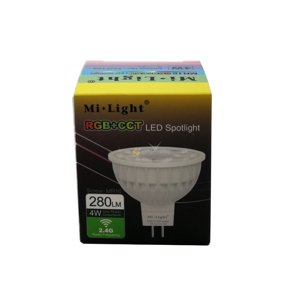 Milight 2.4G Led ampoule MR16 GU10 E14 E27 lampe à Led 4W 5W 6W 9W 12W CCT RGBW RGBWW RGB + CCT lumière Led sans fil Wifi télécommande