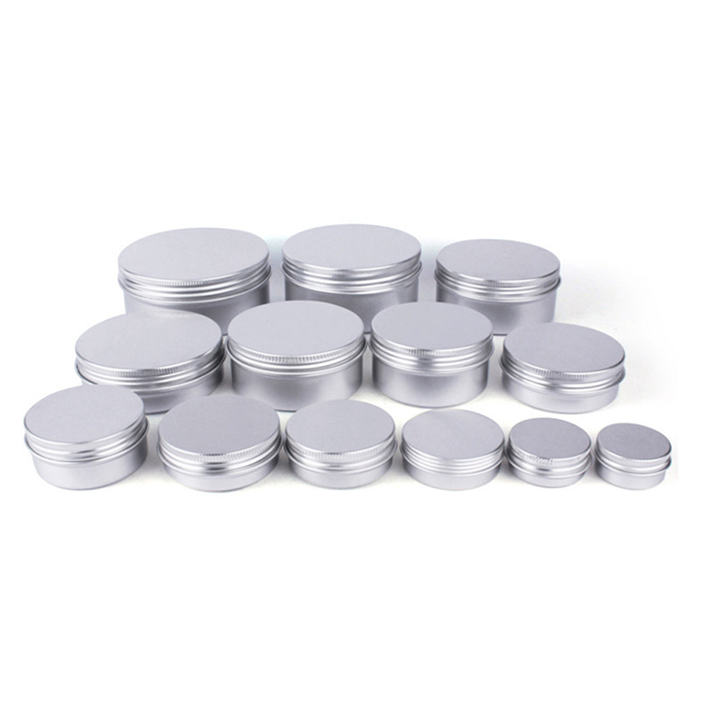100 stuks aluminium blikken potjes metalen verpakking 5g 15g 40g 60g 80g 150g cosmetische gezichts- en oogcrème verpakking lege blikjes lippenbalsem kaarsenpotje