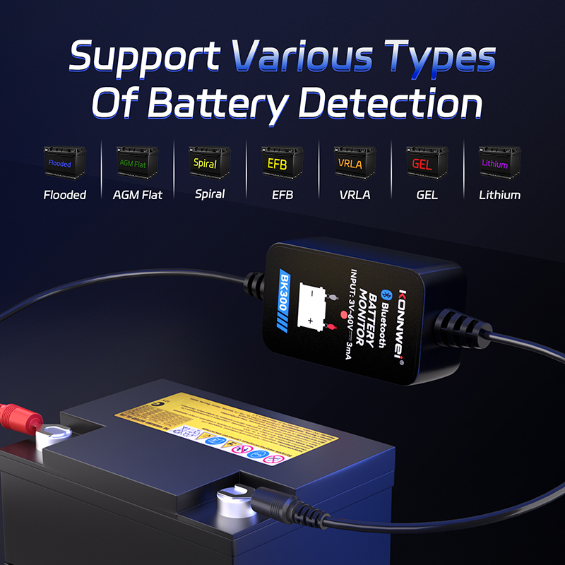 6V-12V-24V Car Battery Monitor Bluetooth App Real-time Monitoring of Battery Voltage Changes Small Car Battery Monitoring Tool