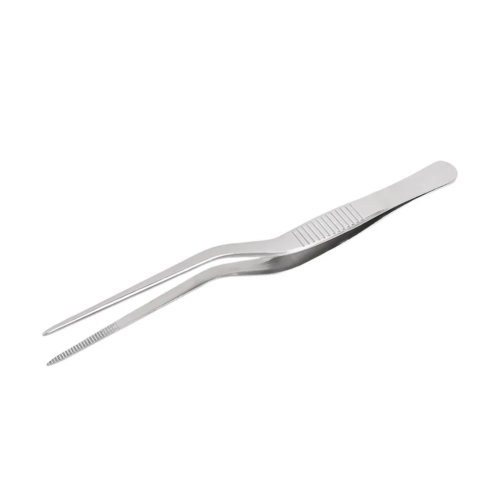 Pince à épiler de cuisine en acier inoxydable, ustensile de barbecue, pince à nourriture, pince de chef de bar, portable pour pique-nique, cuisson, 3 pièces, 1 pièce: vert militaire