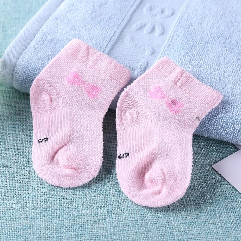 5pairs/set Newborn Baby Socks Soft Infant Cotton Socks Toddlers Stripes Footwear Cartoon Kids Feet Warmer Boys Girls Accessories