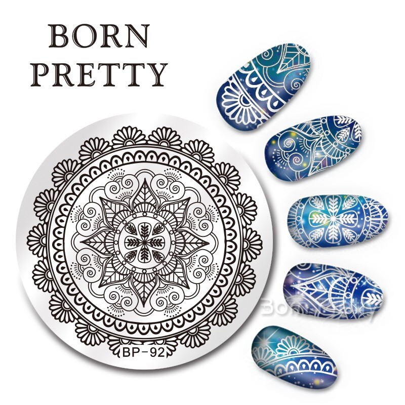 Født smukke negle stempling plader valentinsdag tema hjerte gør det selv billede print negle kunst stempel skabelon gør det selv design stencil værktøj: Bp -92