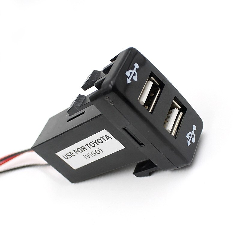 Car 5V 2.1A USB Interface Socket Charger and USB Audio input Socket use for TOYOTA Hilux VIGO,Coaster,Corolla ex,Yaris,Reiz