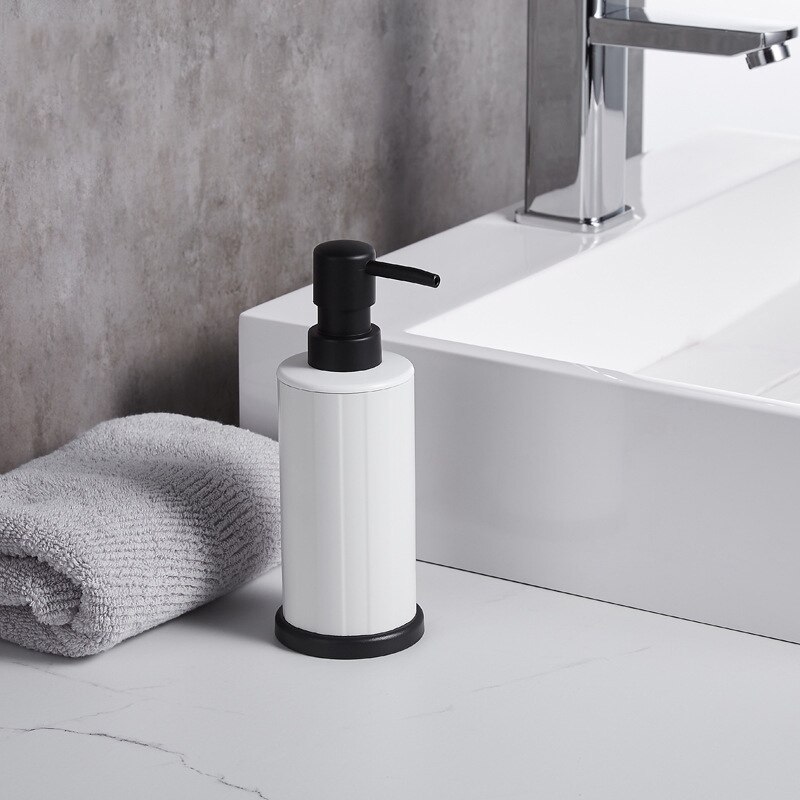 Black Soap Dispenser Bathroom Accessories Wall Mounted Liquid Soap Organize Plastic Bottle 240ml Bottles: E