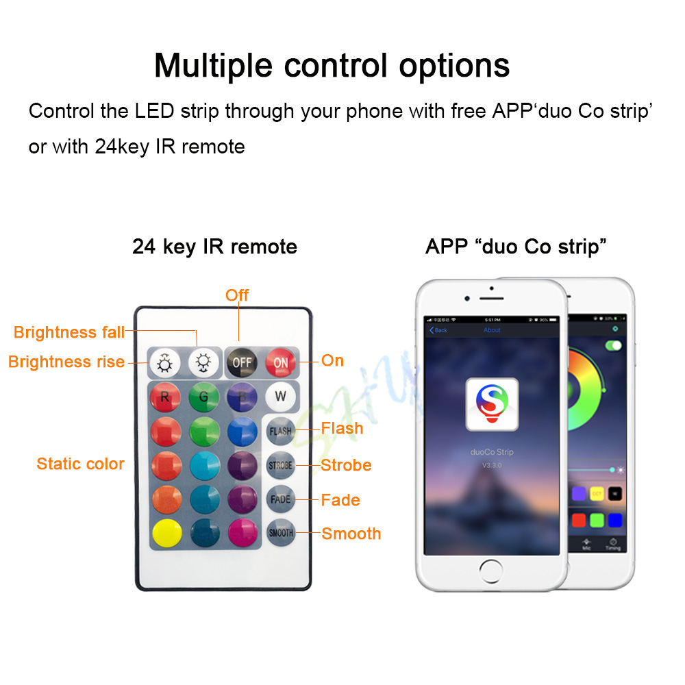 Led RGB Controller 24 Keys LED IR Bluetooth Controller 24 key RGB Controller For LED Strip SMD 5050/3528 LED Remote