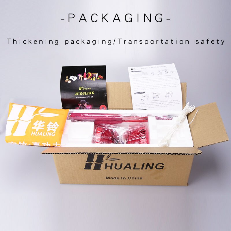 Chineseyoyo lager diabolo jonglering leksaker diabolo set packning 6 färger att välja med string bag