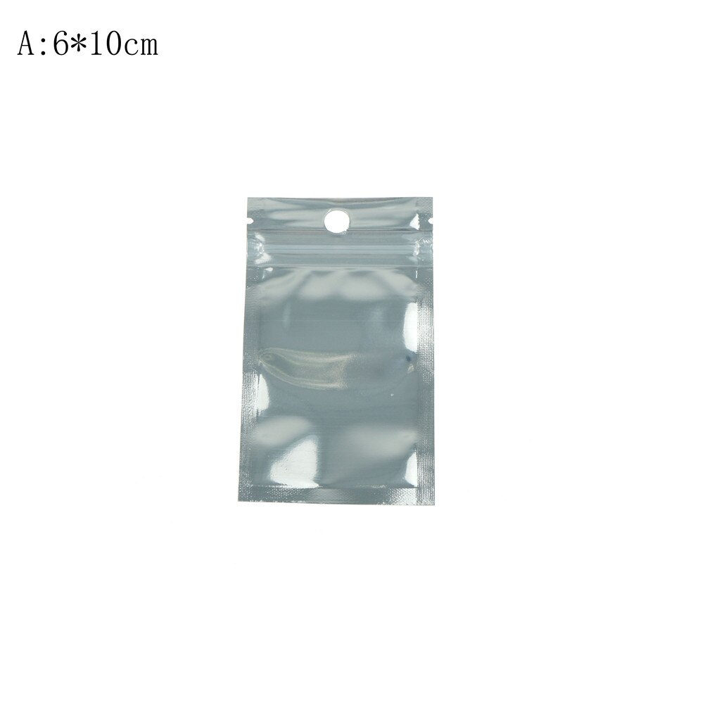100 Sacchetti Mylar Olografici Con Finestra Trasparente – 7x10 Cm, Richiudibili, Impermeabili, Per Piccoli Oggetti, Regali E Organizzazione