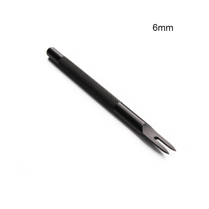 Perforadores de acero para cuero, herramientas de artesanía de 1, 2, 4, 6 puntas, cincel de punta de diamante, 3/4/5/6mm: 6mm 2 Prong 1pcs