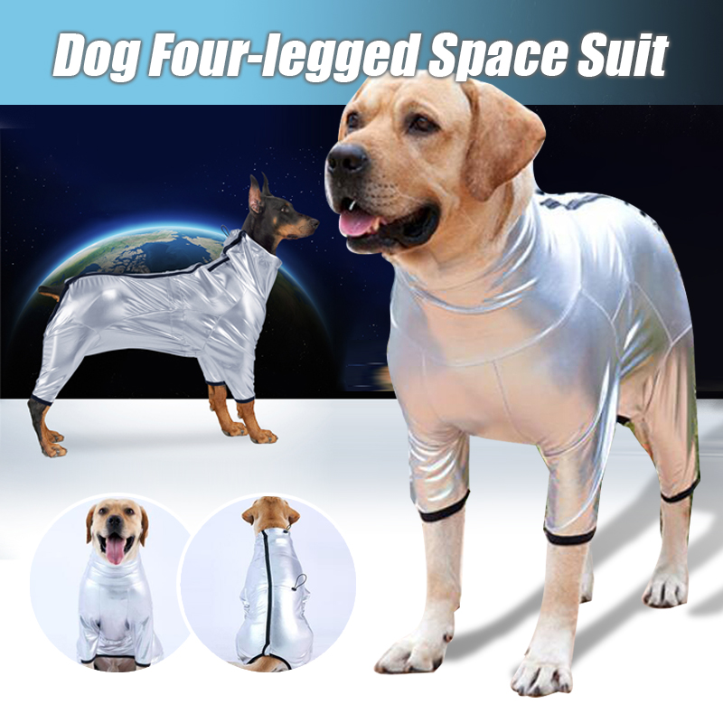 Dog Outdoor Jackets Cool Space Suit Jumpsuit Pet Dog Costumes Waterproof Raincoat Medium Large Dog Outfit Pet Supplie