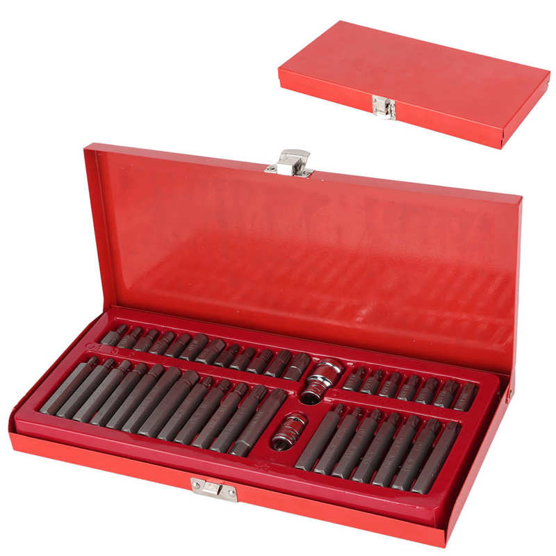 Auto reparatur werkzeuge toolbox /set Wrench Stern Spline Hex Buchse Bit Kit 1/2in 3/8in Stick mit Rot Toolbox Auto
