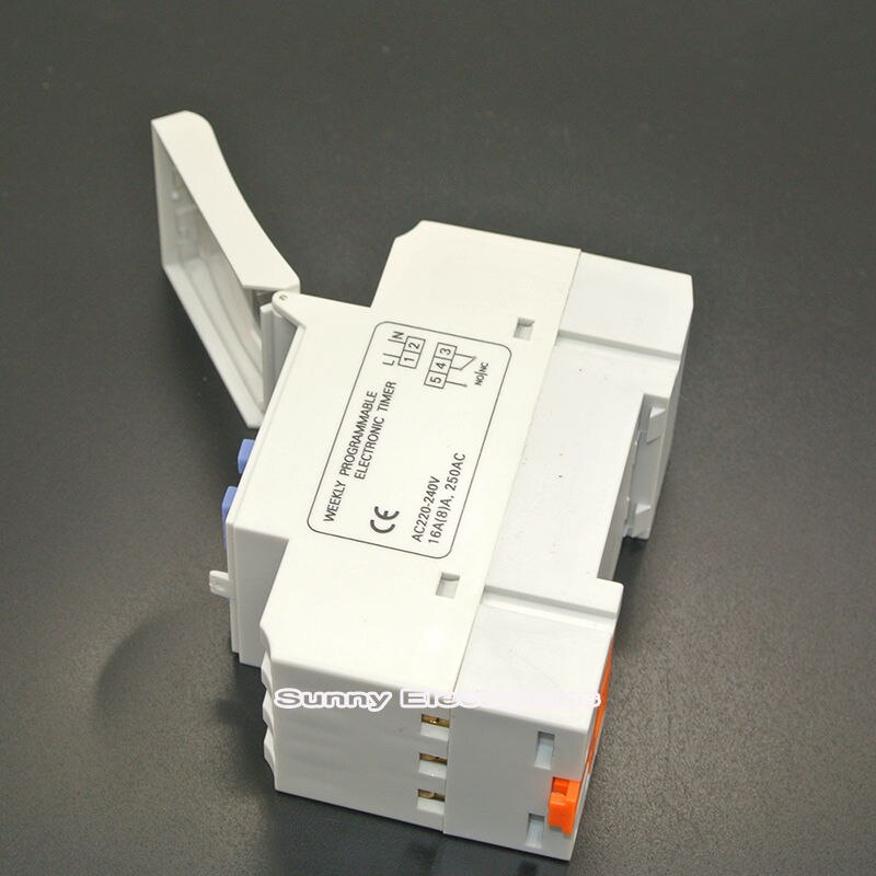 Commande électronique hebdomadaire de relais de commutateur de minuterie numérique Programmable de 7 jours 220 V 230 V 6A 10A 16A 20A 25A 30A support de Rail Din tp8a16