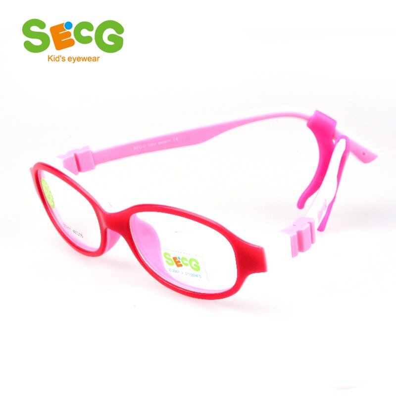 SECG TR90 Ultralight Soft Flexible Safety Kid Children Frame Glasses