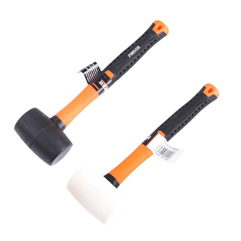 Rubber Mallet Hammer Fiberglass Grip Handle Hammer Head Fiberglass Handle Rubber Grip for Flooring Woodworking Ergonomic