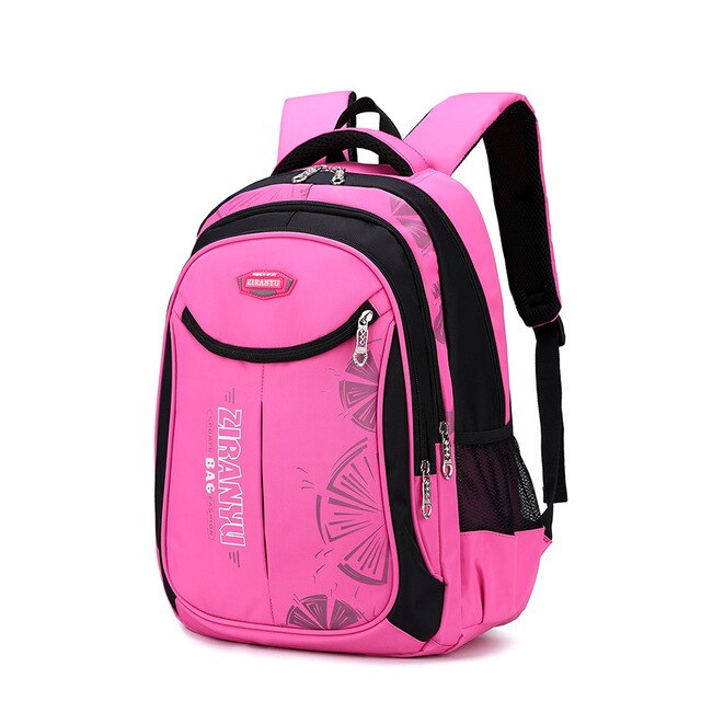 Orthopedics Children School Bags For Teenager Girls Boys Backpacks Primary Classic Schoolbag Kids Book Bags Mochila: rose