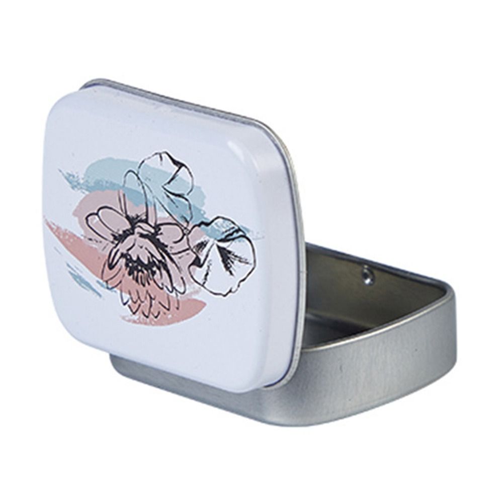 Draagbare Mini Blikken Doos Metaal Met Deksel Ijzer Kan Meerdere Stijlen Opslagcontainer Kit Thuis: plum