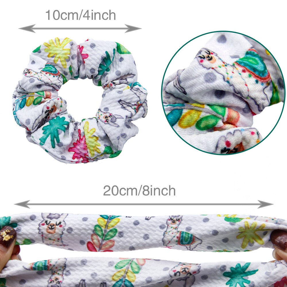 Trykt bullet liverpool hår scrunchies 1 stk, stretchy hestehaleholder, hårbåndtau for kvinner jente, stoff scrunchies ,,1 yc 10475: 1103699001