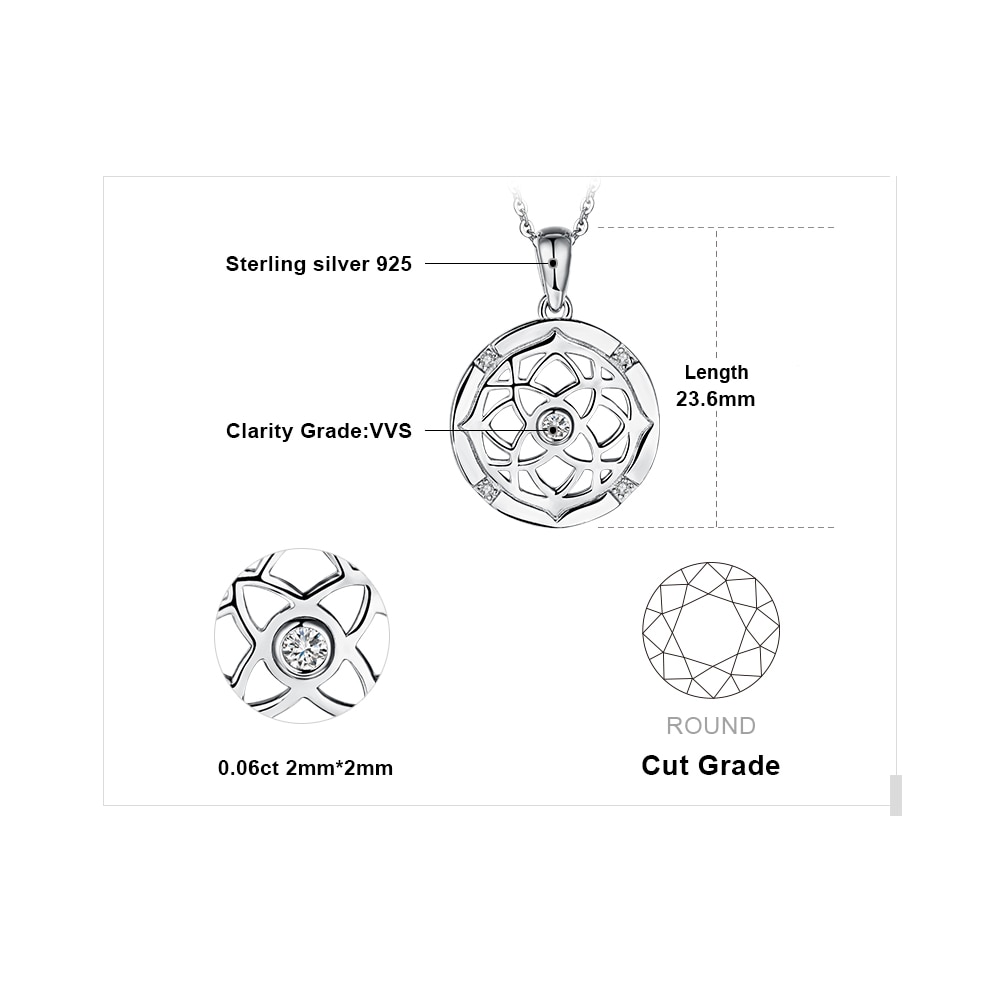 Irish Celtics Knot Silver Pendant Necklace 925 Sterling Silver Choker Statement Necklace Women Silver 925 Jewelry No Chain