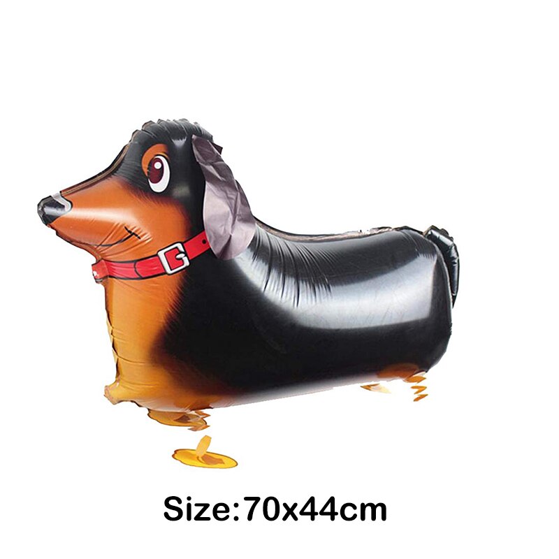 Chodzące zwierzę balon z helem dla dzieci artykuły do dekoracji na imprezę uroczy pies/dinozaur balon foliowy na urodziny i bociankowe zabawki prezentowe: Dachshund