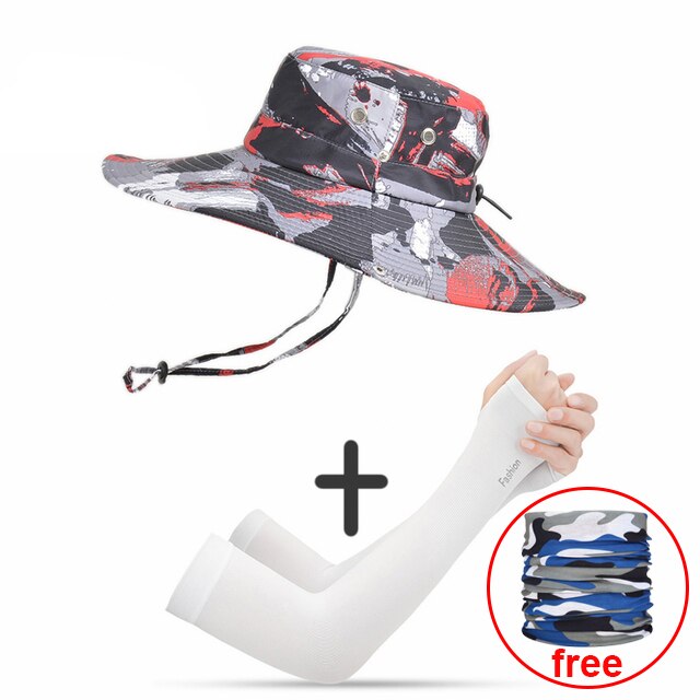 Casquette pour hommes, randonnée en plein air, pare-soleil d'été, casquette de pêche, respirante, pliable, grand bord, Panama: Clair
