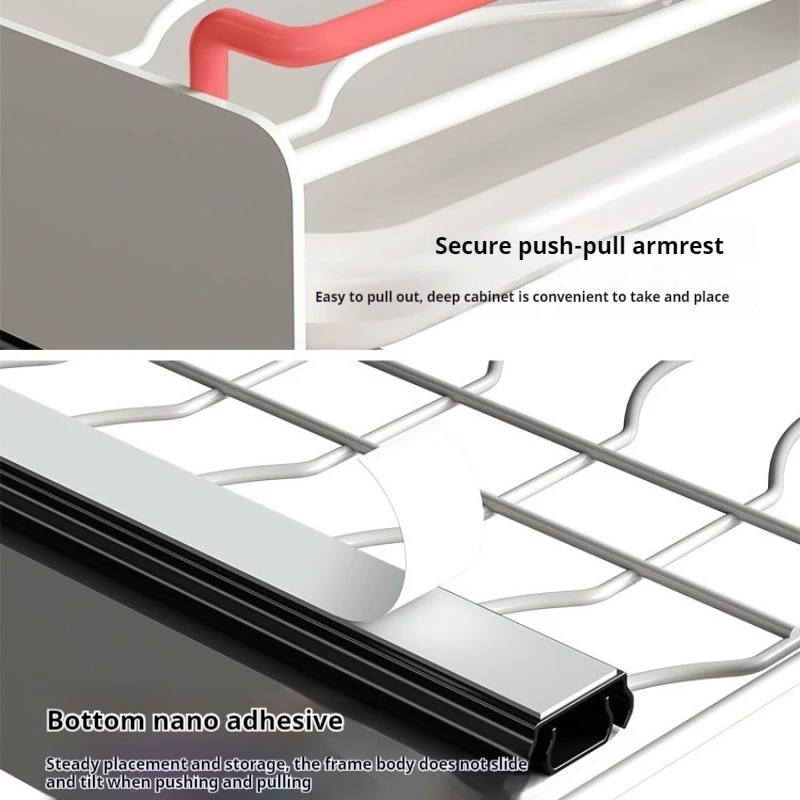 Keuken Uittrekbaar Schotel Opbergrek Huishoudelijke Kast Ponsvrij Schotel Trekmand Lade-type Afdruiprek Plaat Afvoerrek