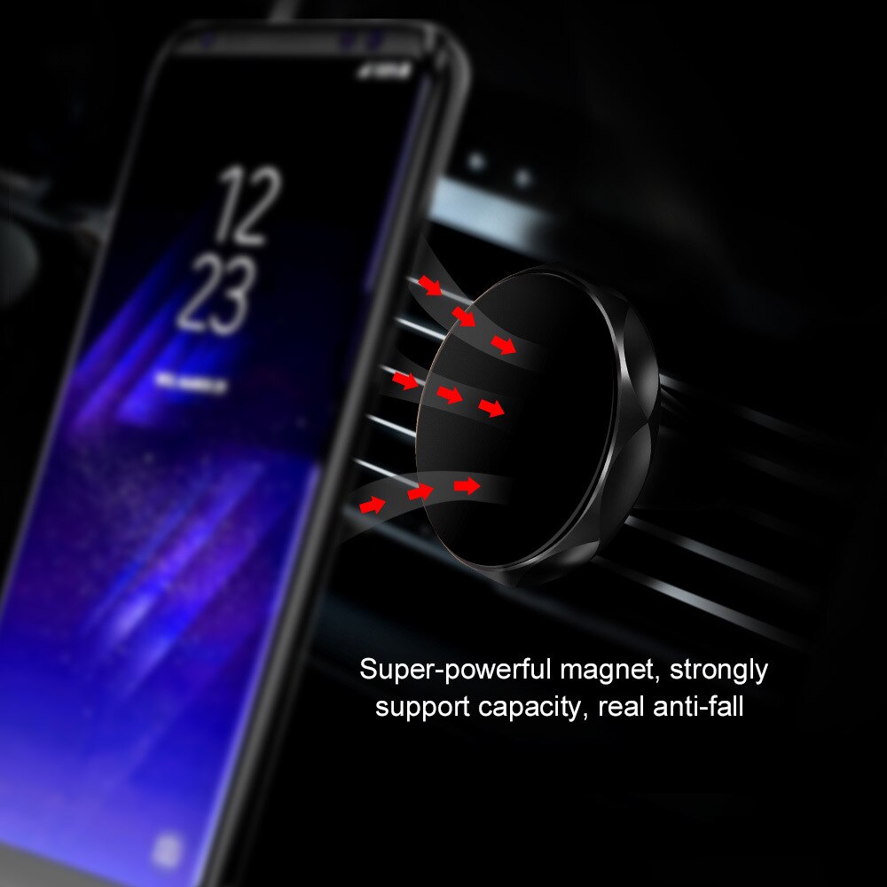 Bil magnetisk telefonholder magnet bilmonteret stærk holder luftudtag minimalistisk